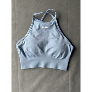 Bo+Tee Women Light Blue Sports Bra XS